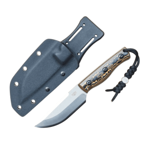 Ember Series, Drop Point Full Tang Knife Premium Stainless Steel, Damascus G10