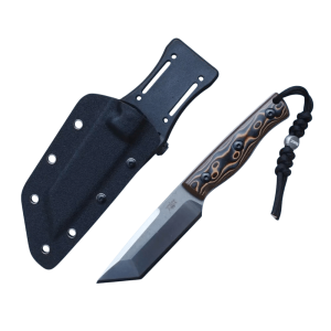 Ember Series, Tanto Full Tang Knife Quality Stainless Steel Damascus G10