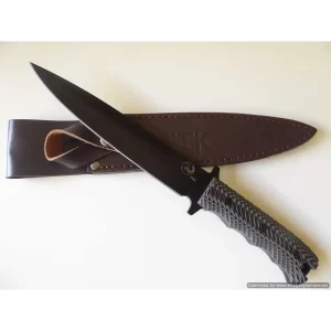 TTK Pig Sticker Hunting Knife & Leather Sheath Black