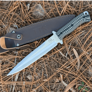 TTK Pig Sticker Hunting Knife & Leather Sheath Natural