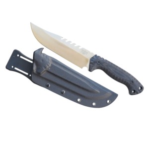 BOWIE Knife 17cm Blade 6mm Thick Full Tang Heavy Duty D2 Steel Kydex G