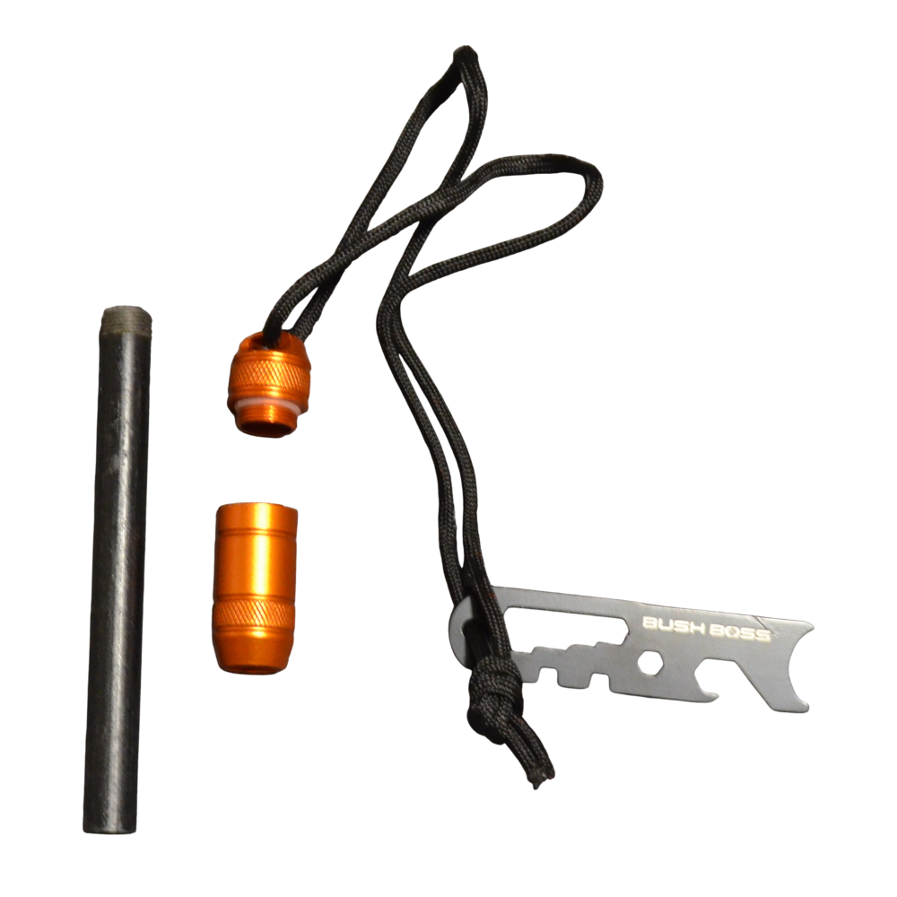 Ferrocerium ferro rod flint fire starter waterproof aluminum extra large rod orange - Image 2
